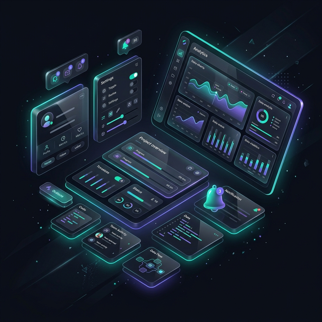 High-end SaaS Dashboard UI Mockup