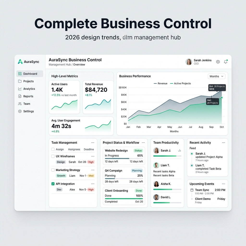 Flowtive Complete Business Control Dashboard Preview